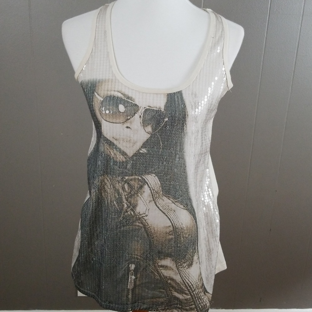 L.O.L vintage sequin tank top size S